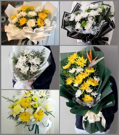 山东莱芜莱城区高庄街道黄沟村白事花束代送